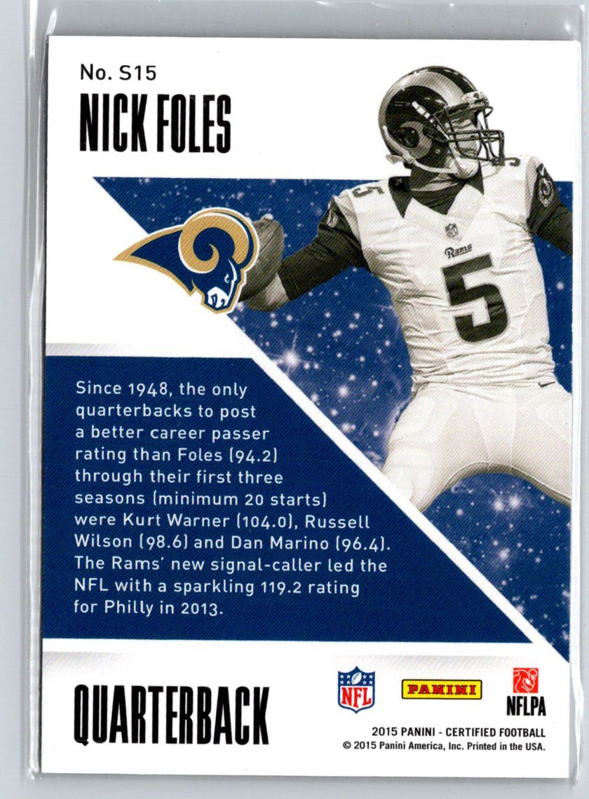 2015 Panini Certified #S15 Nick Foles Stars - Mirror Purple #/25 i13