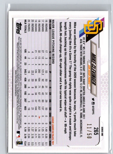 2021 Topps #265 Mike Clevinger Mother's Day Pink #/50 i13