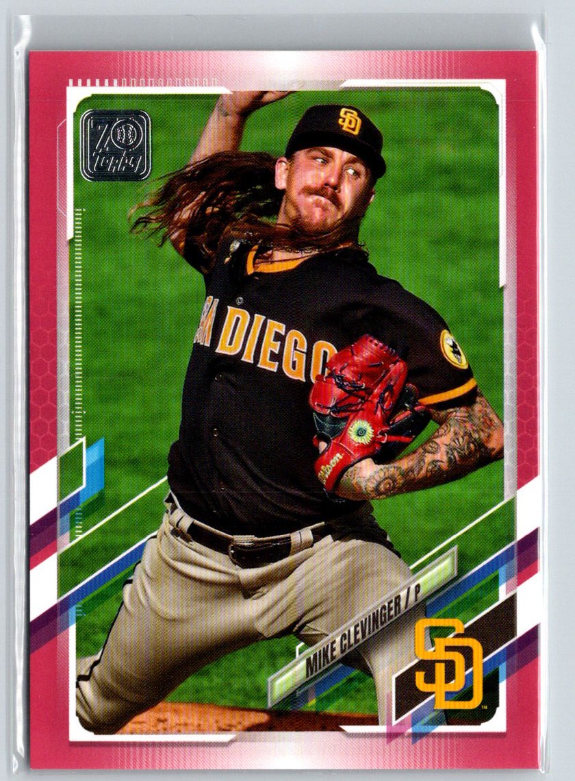 2021 Topps #265 Mike Clevinger Mother's Day Pink #/50 i13