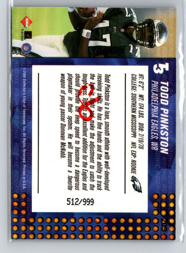2000 Collector's Edge T3 #205 Todd Pinkston #/999 i16