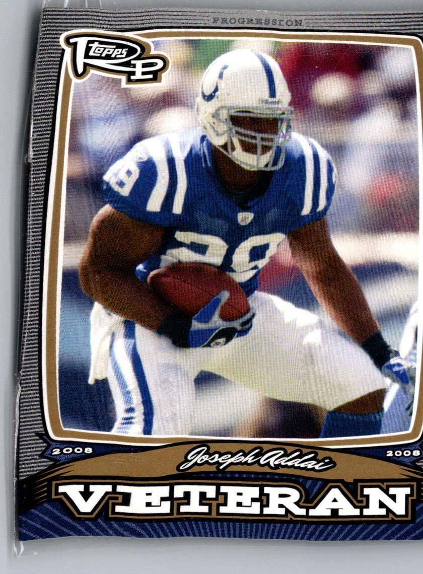 2008 Topps Rookie Progression #PV-JA Joseph Addai Veterans Gold #/199 i17