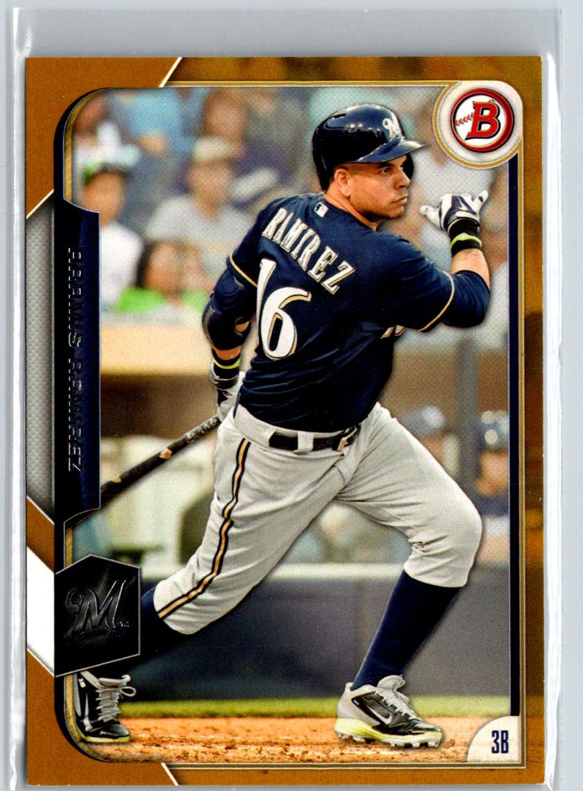 2015 Bowman #108 Aramis Ramirez Gold #/50 i13