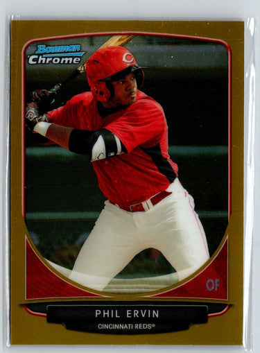 2013 Bowman Chrome Phil Ervin Chrome Draft Picks Gold Refractors /50 i14