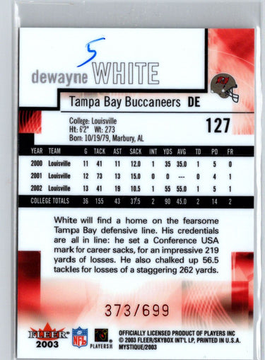 2003 Fleer Mystique #127 DeWayne White #/699 i16