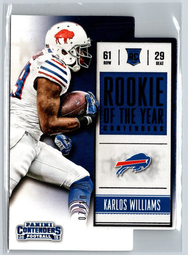 2015 Panini Contenders #ROY4 Karlos Williams Rookie of the Year Black #/10 i14