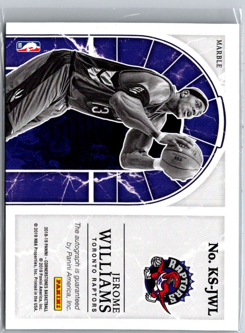2018-19 Panini Cornerstones Jerome Williams Keystone Signatures Marble /10 i13