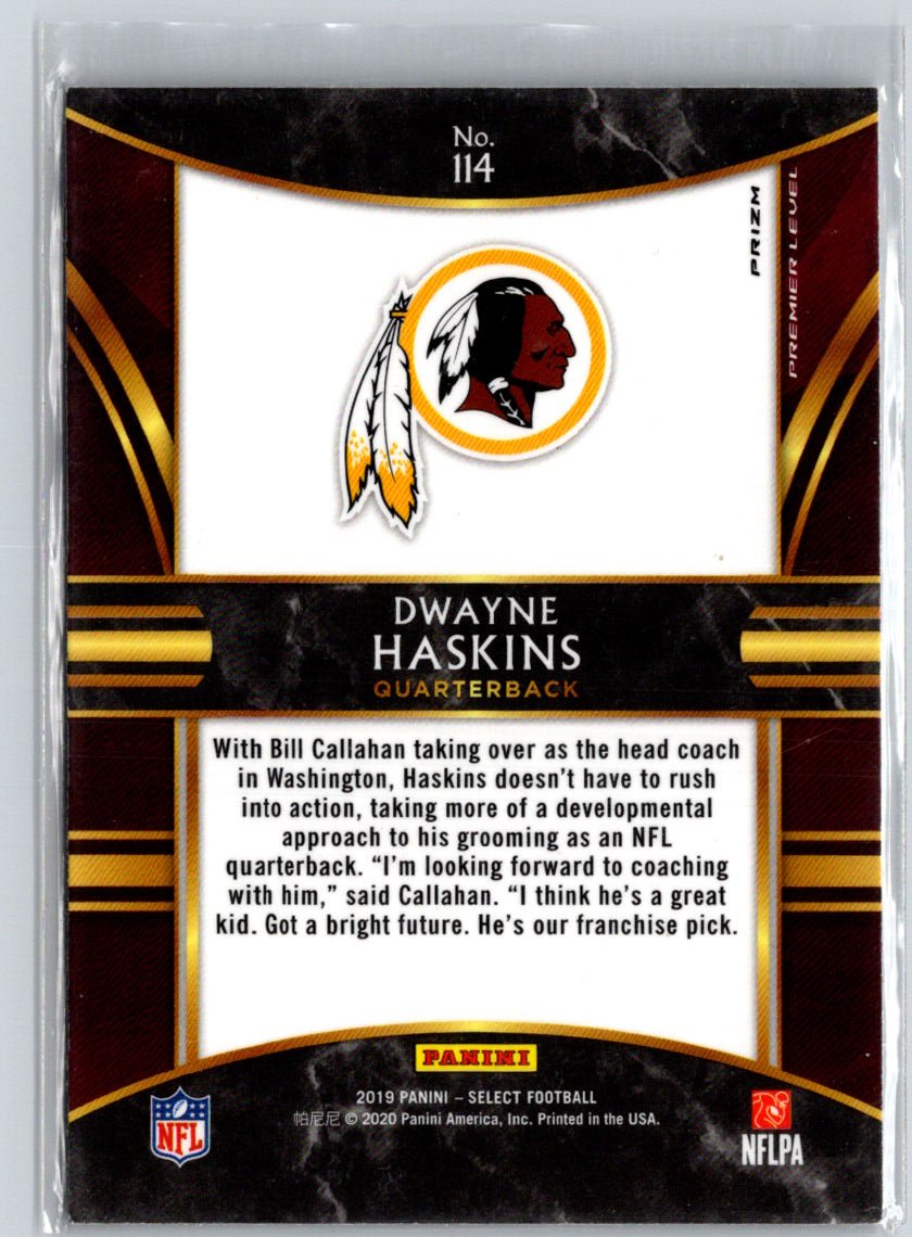 2019 Panini Select #114 Dwayne Haskins Silver Prizm i12