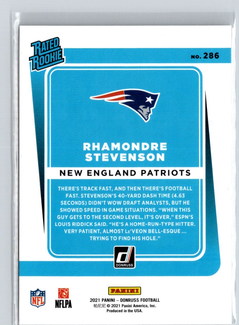 2021 Donruss #286 Rhamondre Stevenson i12
