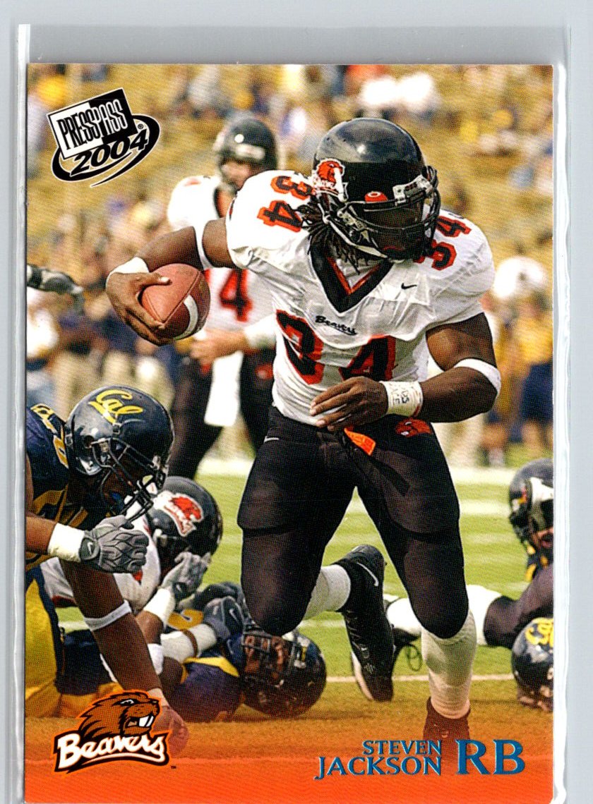2004 Press Pass #B12 Steven Jackson Blue i17