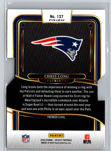 2024 Panini Select #137 Chris Long Silver Prizm Die Cut i12