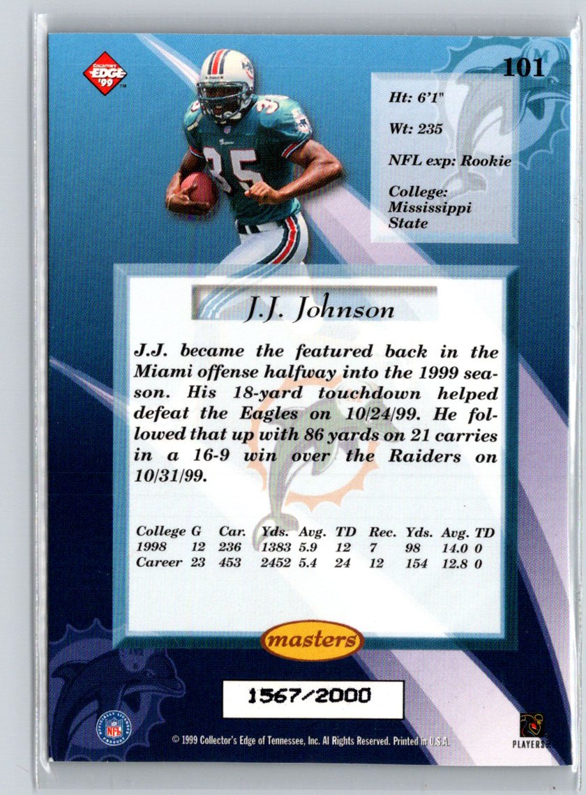 1999 Collector's Edge Masters #101 James Johnson #/2000 i17