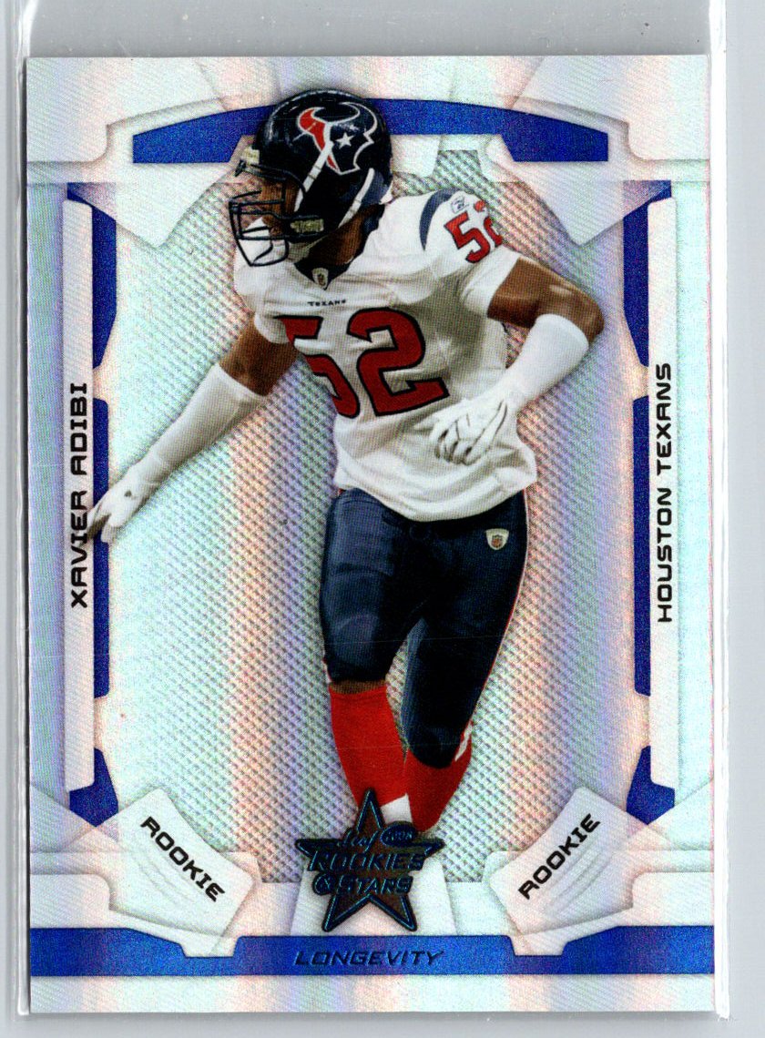 2008 Leaf Rookies & Stars Longevity #185 Xavier Adibi Sapphire #/149 i17