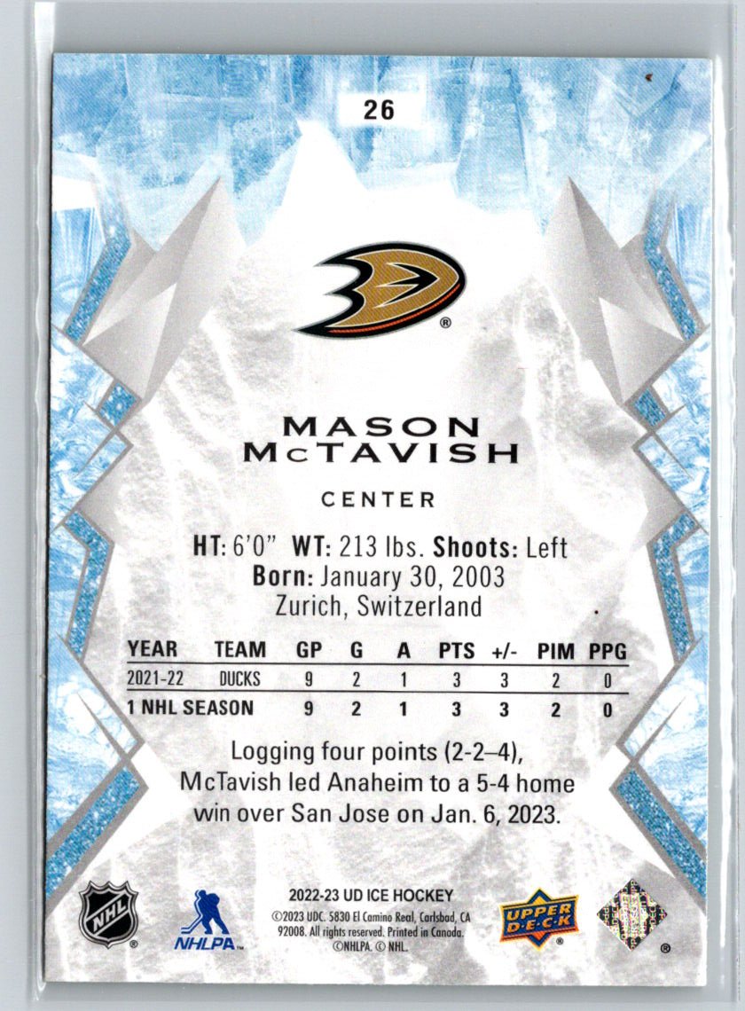 2022-23 Upper Deck Ice #26 Mason McTavish Green i23