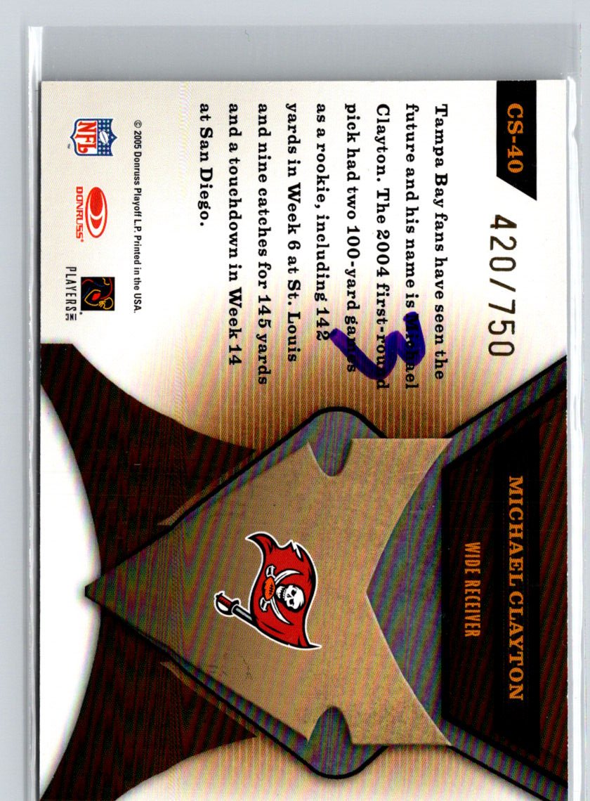 2005 Leaf Certified Materials #CS-40 Michael Clayton Certified Skills #/750 i18