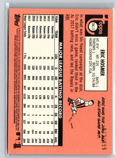 2018 Topps Heritage #THC-71 Eric Hosmer Chrome #/999 i21