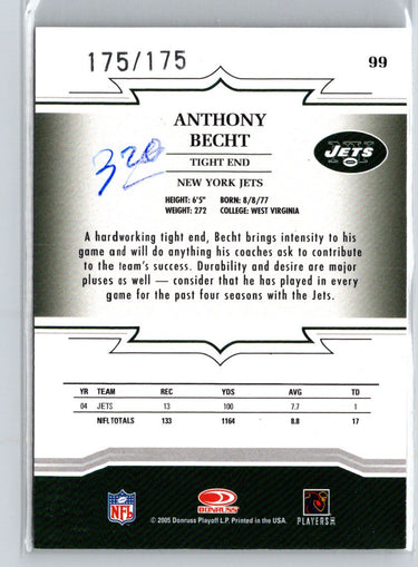 2005 Donruss Throwback Threads #99 Anthony Becht Green #/175 i15