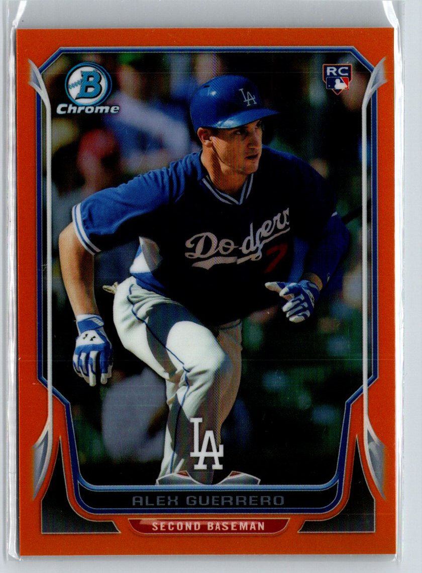 2014 Bowman Chrome #19 Alex Guerrero Orange Refractors #/25 i14