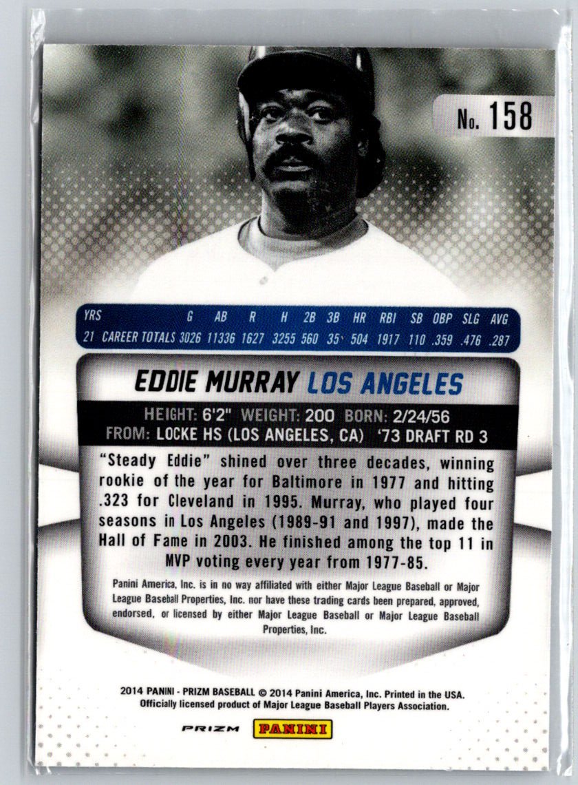 2014 Panini Prizm #158 Eddie Murray Prizms Red White and Blue Pulsar i22