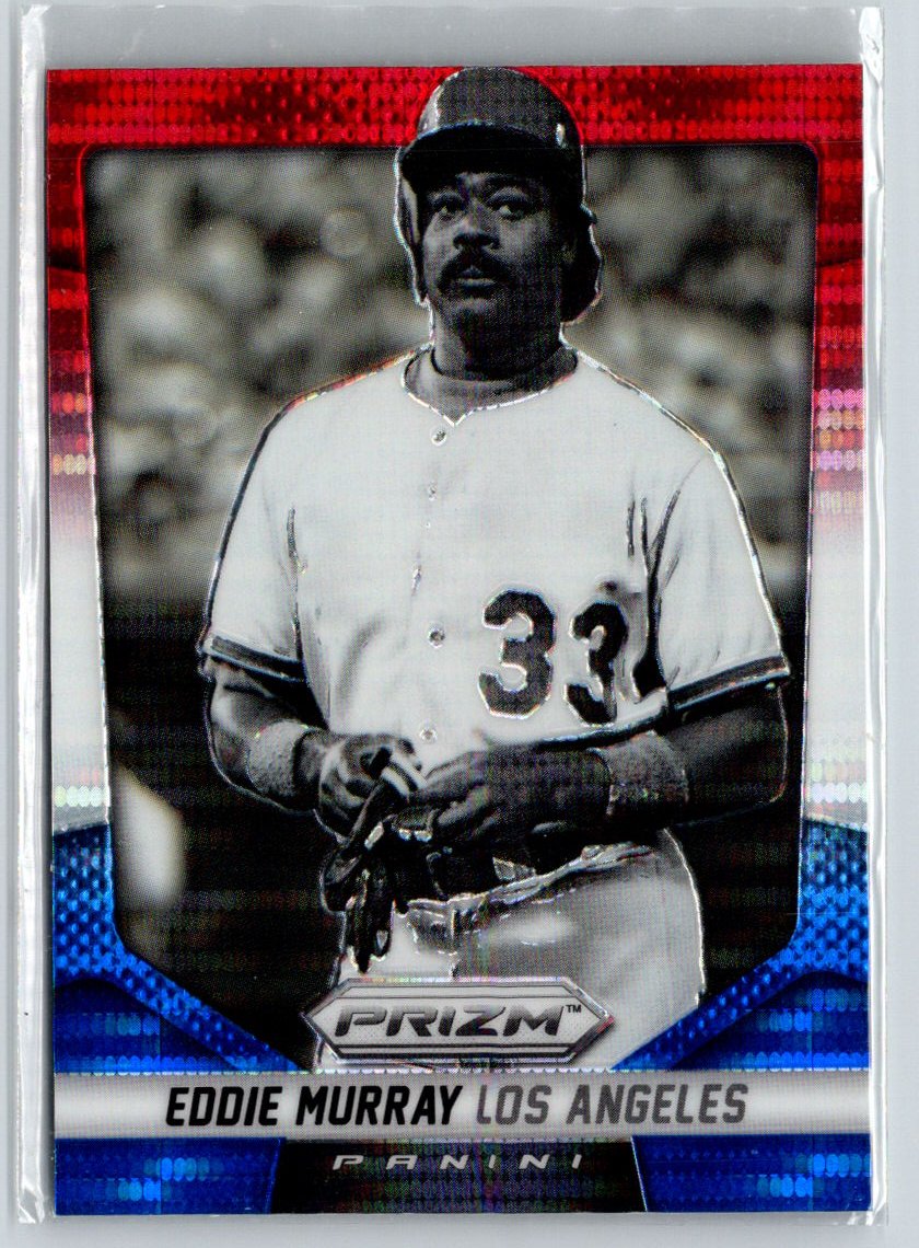 2014 Panini Prizm #158 Eddie Murray Prizms Red White and Blue Pulsar i22