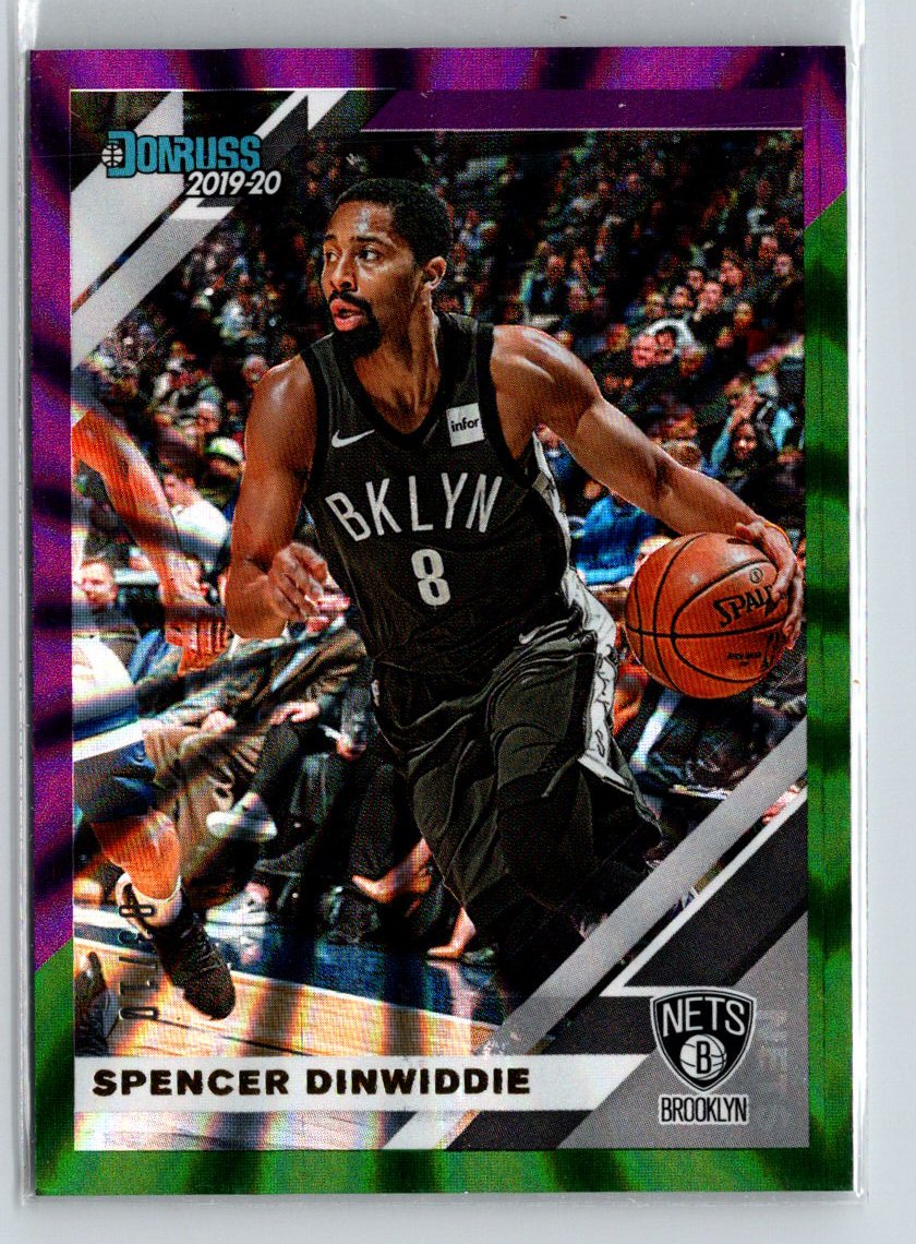 2019-20 Donruss #19 Spencer Dinwiddie Holo Purple and Green Laser #/10 i20