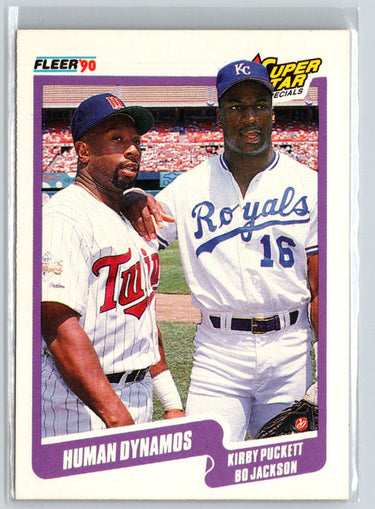 1990 Fleer Canadian #635 Human Dynamos (Kirby Puckett / Bo Jackson) SSS, CPC i22