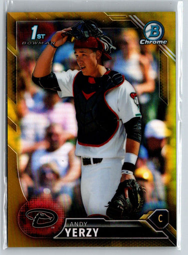 2016 Bowman Draft #BDC-87 Andy Yerzy Chrome Gold Refractor #/50 i21