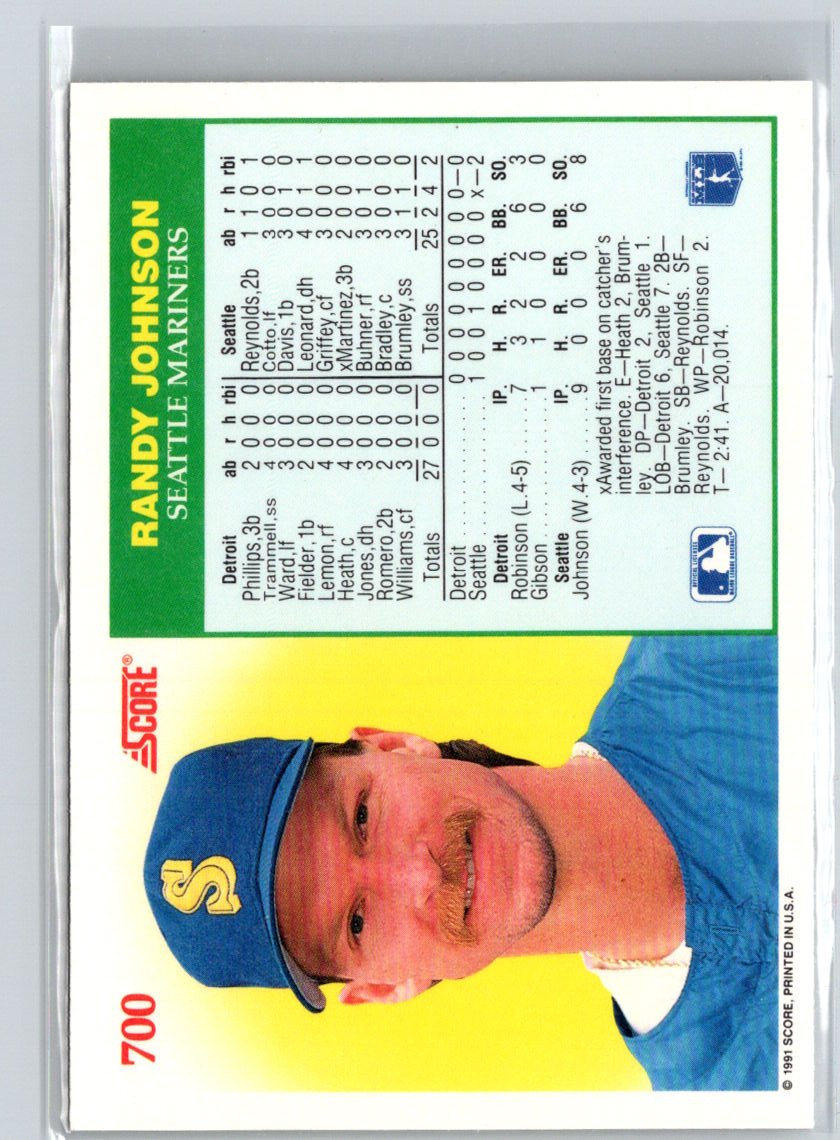 1991 Score #700 Randy Johnson i22