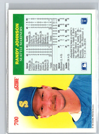 1991 Score #700 Randy Johnson i22