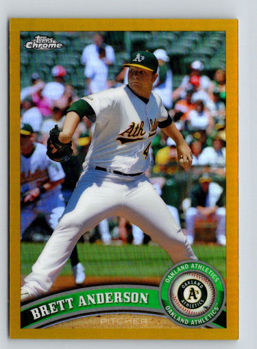 2011 Topps Chrome #143 Brett Anderson Gold Refractors #/50 i21