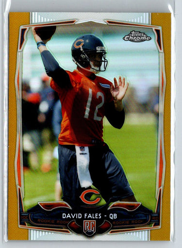 2014 Topps Chrome #168 David Fales Gold Refractors #/50 i20