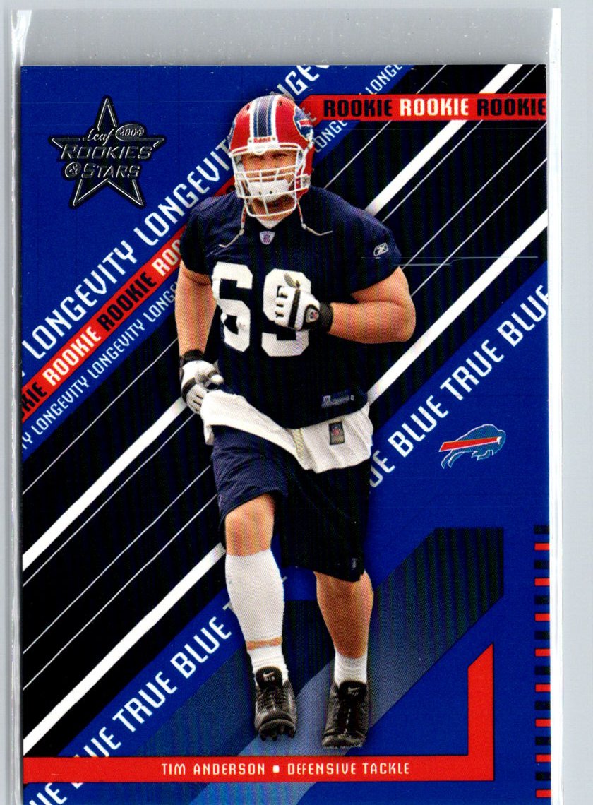 2004 Leaf Rookies & Stars #110 Tim Anderson Longevity True Blue #/75 i19
