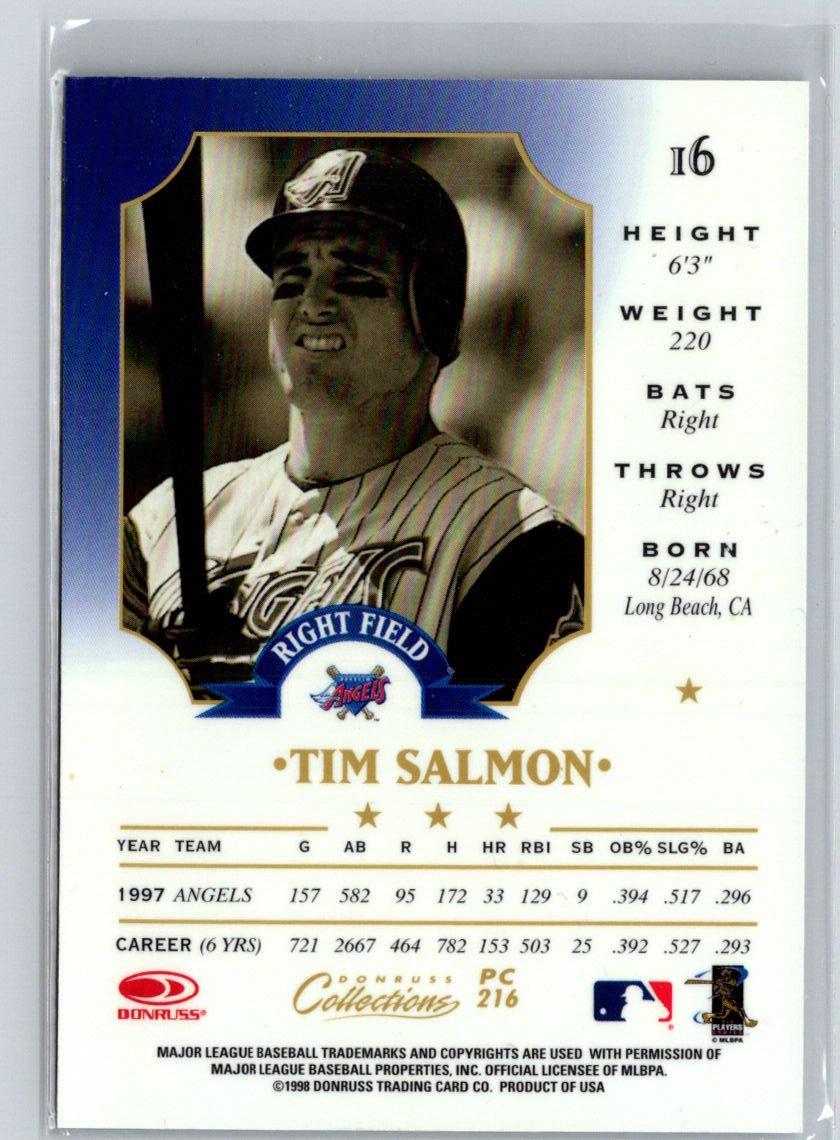 1998 Donruss Collections Leaf #PC 216 Tim Salmon Prized Collections i22