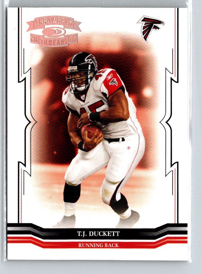 2005 Donruss Throwback Threads #8 T.J. Duckett Bronze Holofoil #/250 i15