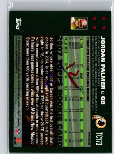 2007 Topps Chrome #TC173 Jordan Palmer Xfractors i24