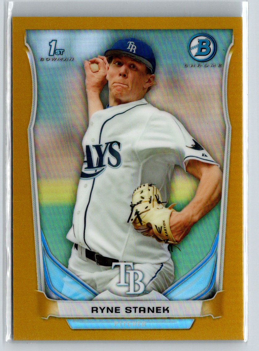 2014 Bowman #BCP84 Ryne Stanek Chrome Prospects Gold Refractors #/50 i21