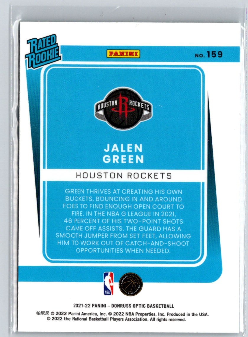 2021-22 Donruss Optic #159 Jalen Green i29