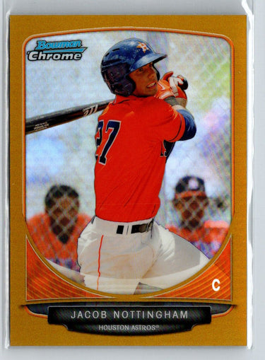 2013 Bowman Chrome #BDPP61 Jacob Nottingham Gold Refractors #/50 i21