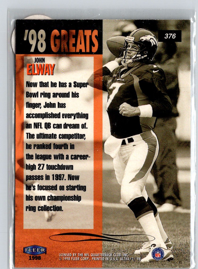 1998 Ultra #376 John Elway i32