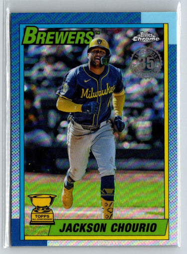 2025 Topps Chrome Jackson Chourio 1990 Topps Baseball 35th Anniversary i30