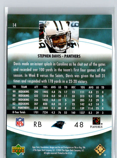 2004 Upper Deck Foundations #14 Stephen Davis Exclusive Gold #/100 i18