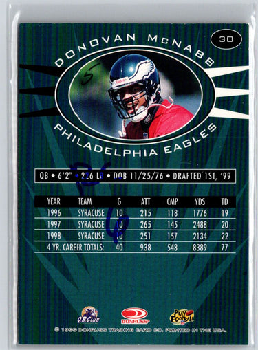 1999 Donruss Preferred QBC #30 Donovan McNabb i23
