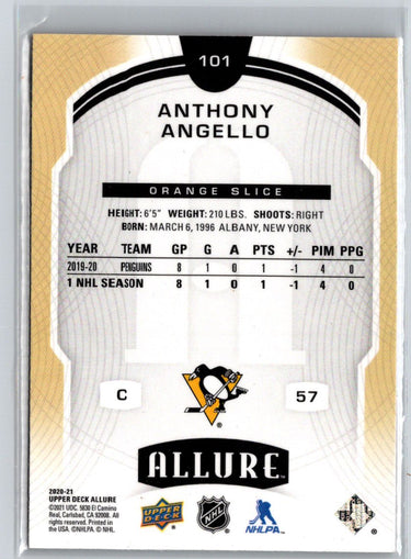 2020-21 Upper Deck Allure #101 Anthony Angello Orange Slice i23
