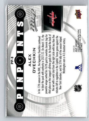2022-23 Upper Deck MVP #PP-8 Alex Ovechkin Pinpoints Gold i23