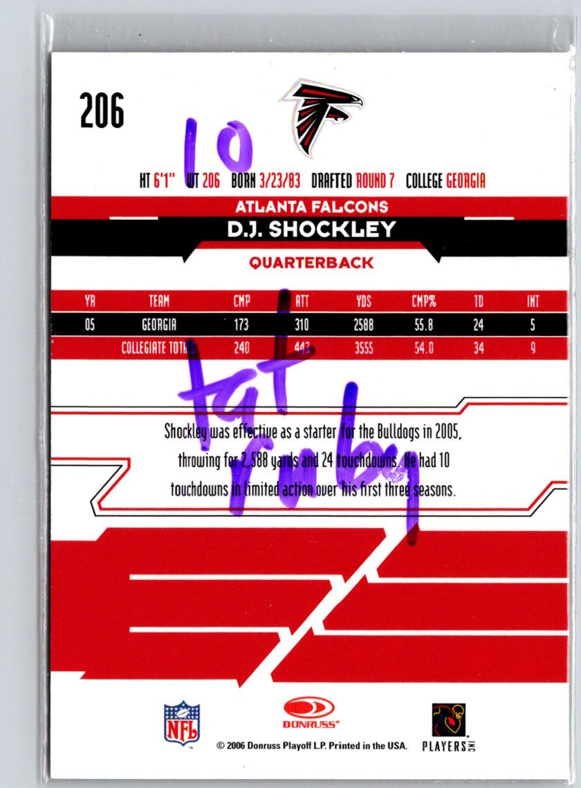 2006 Leaf Rookies & Stars Longevity #206 D.J. Shockley Ruby #/199 i24