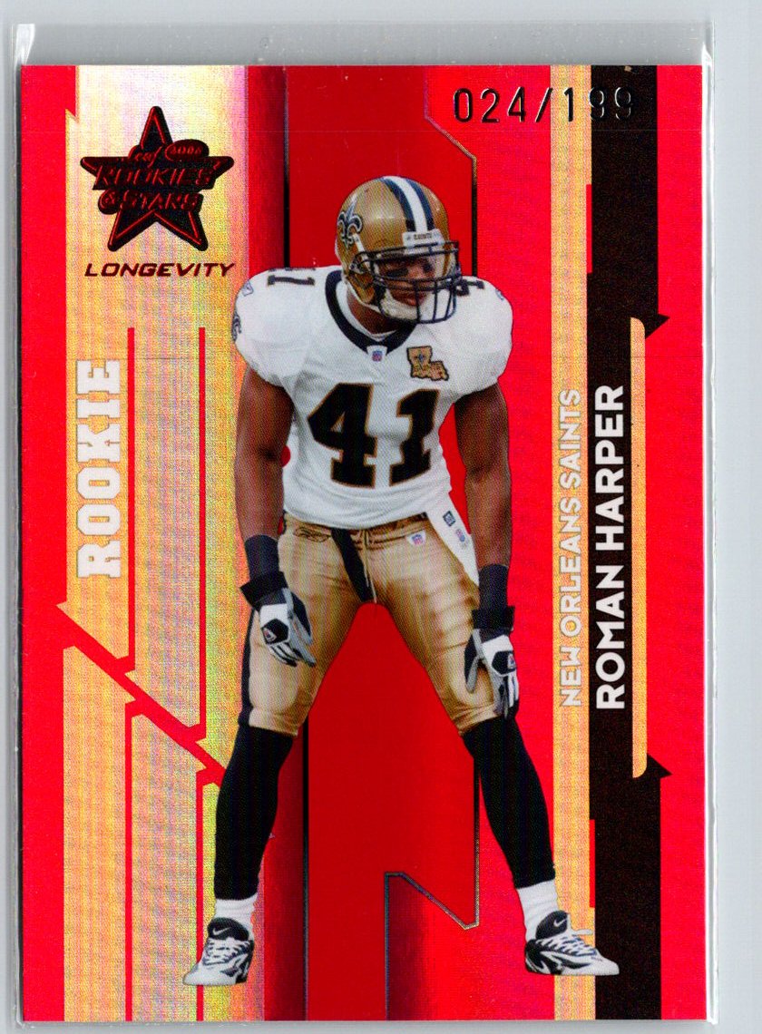 2006 Leaf Rookies & Stars Longevity #173 Roman Harper Ruby #/199 i26