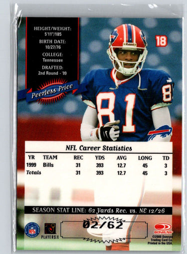 2000 Donruss #18 Peerless Price Stat Line Season #/62 i27
