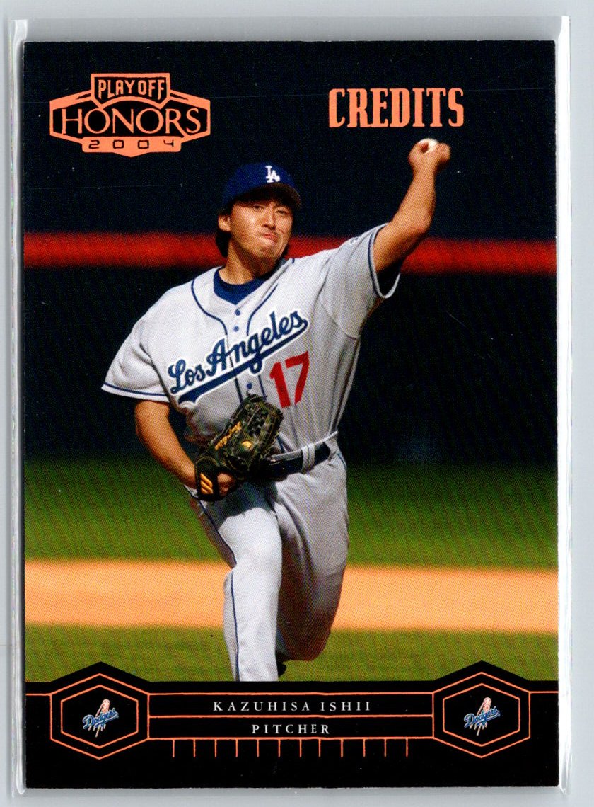 2004 Playoff Honors #106 Kazuhisa Ishii Credits Bronze #/100 i27
