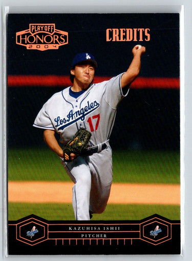 2004 Playoff Honors #106 Kazuhisa Ishii Credits Bronze #/100 i27