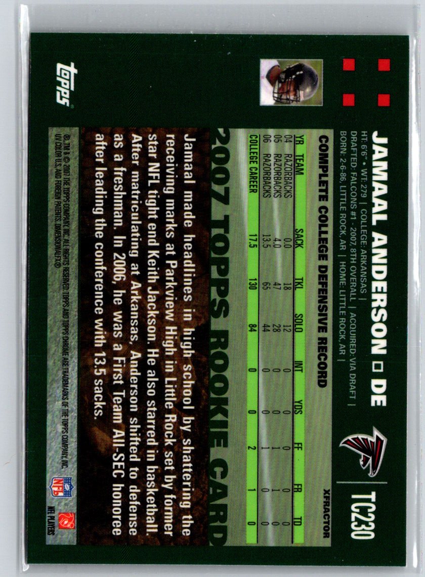 2007 Topps Chrome #TC230 Jamaal Anderson Xfractors i27