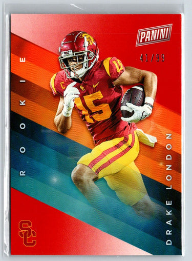 2022 Panini Father's Day #RC13 Drake London Rookies Red #/99 i28